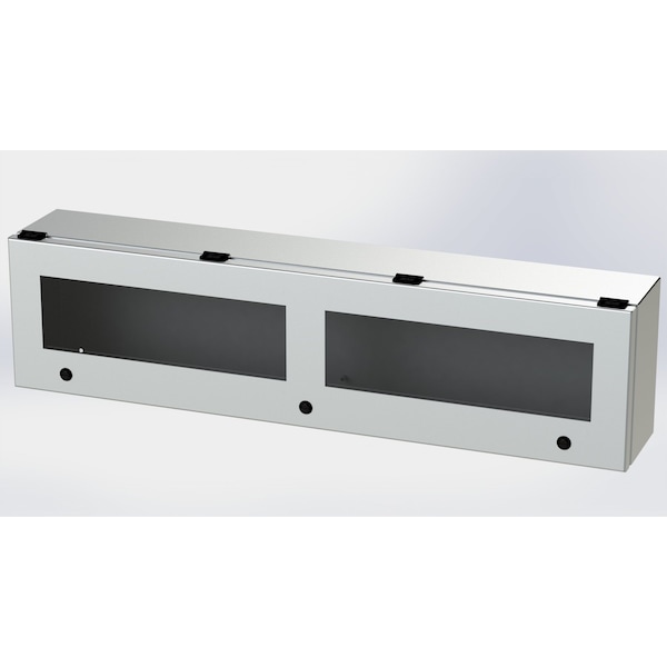1/4 Turn Latch Electrical Enclosures, 9 in H, 6 in D, 36 in W, NEMA 3R, 4, 4X, 12, 13